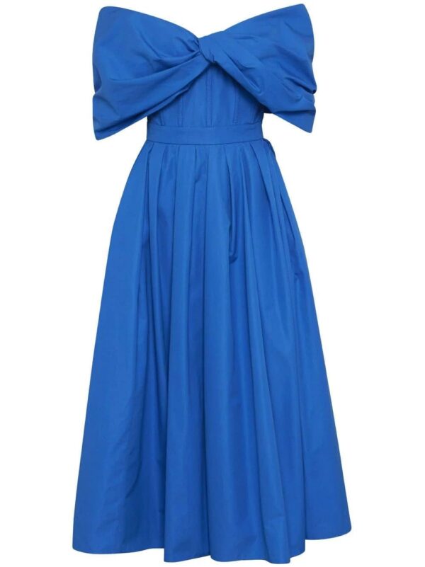 Alexander McQueen  off-shoulder bow-embellished dress