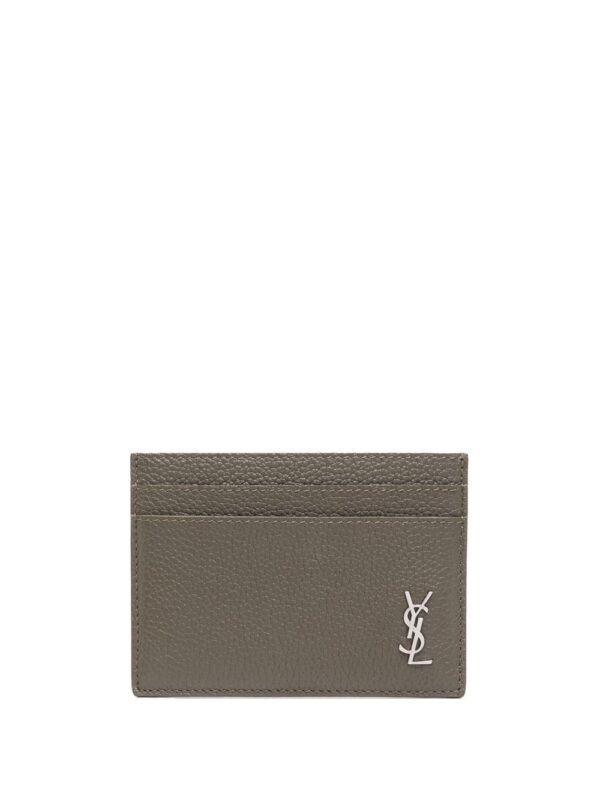 Saint Laurent logo-plaque detail card holder