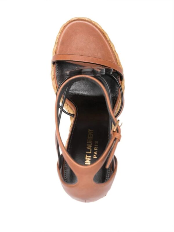 Saint Laurent  Cassandra 105 wedge sandals - Image 4