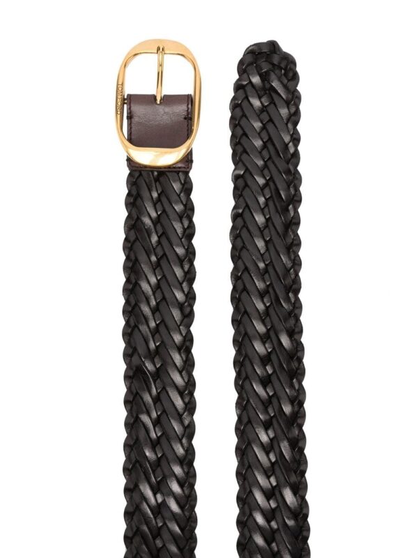 Louis Vuitton interwoven leather buckle belt - Image 2