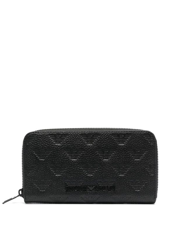 Emporio Armani  logo-debossed zip-around wallet