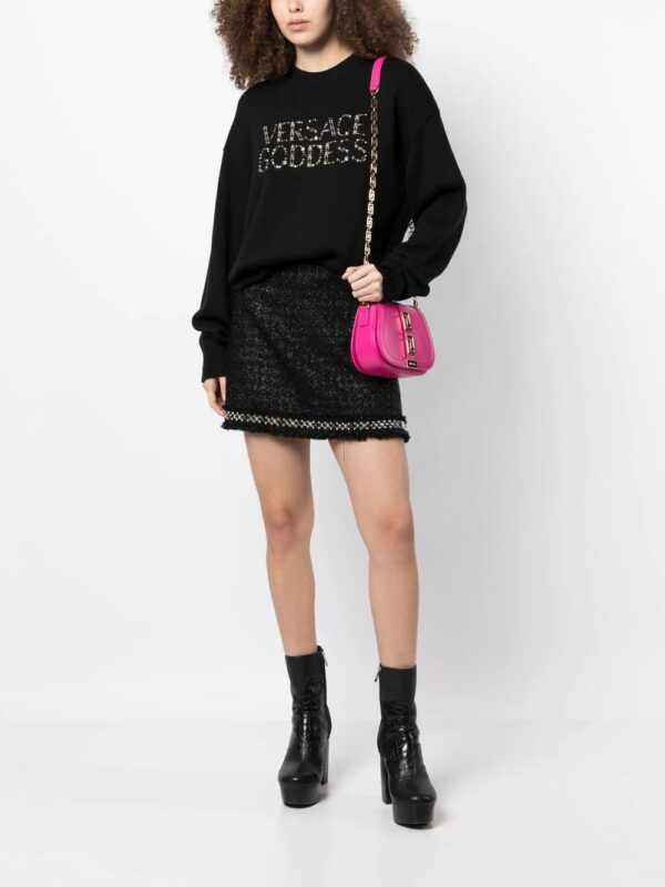 Versace  gem-embellishment logo hoodie - Image 2
