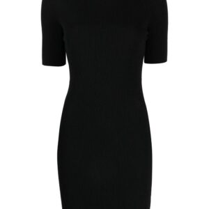 Versace spiked-turtleneck knit minidress