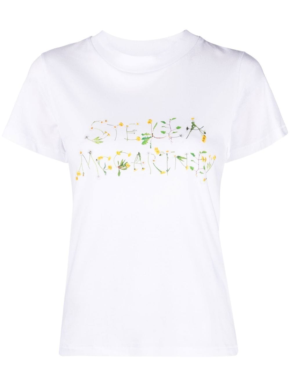 Stella McCartney floral logo-print T-shirt