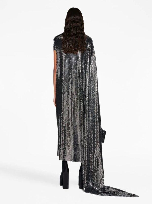Balenciaga  Minimal metallic-effect gown - Image 4