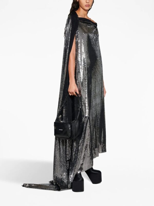 Balenciaga  Minimal metallic-effect gown - Image 2