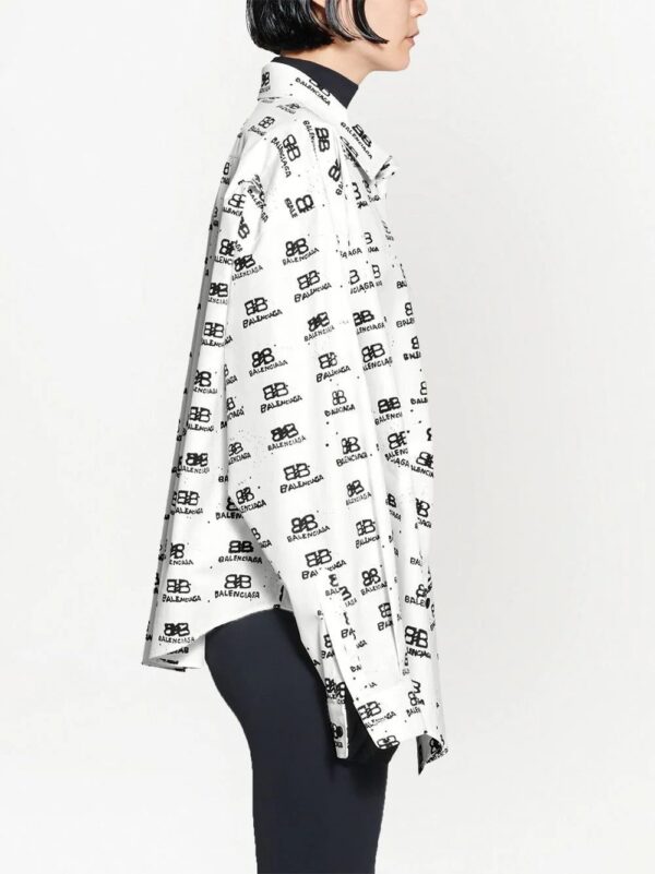 Balenciaga  logo-print long-sleeve shirt - Image 3