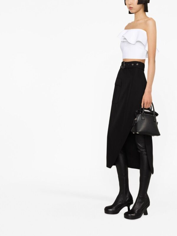 Alexander McQueen  belted-waist mid-length skirt - Image 2