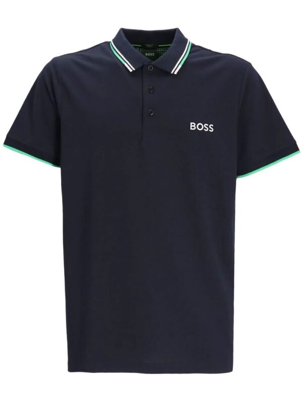 BOSS  embroidered-logo polo shirt