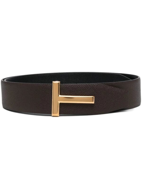 TOM FORD  reversible T logo leather belt