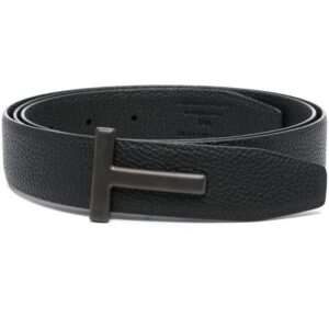 Louis Vuitton logo buckle leather belt