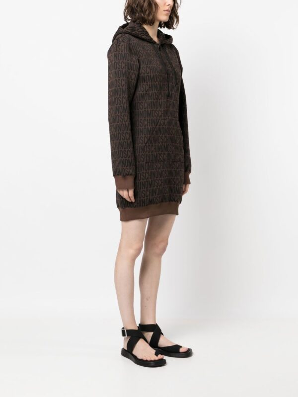 Moschino logo-print hoodie dress - Image 3