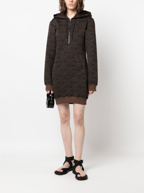 Moschino logo-print hoodie dress - Image 2