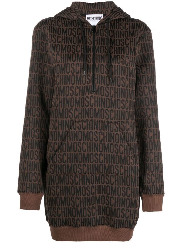 Moschino logo-print hoodie dress