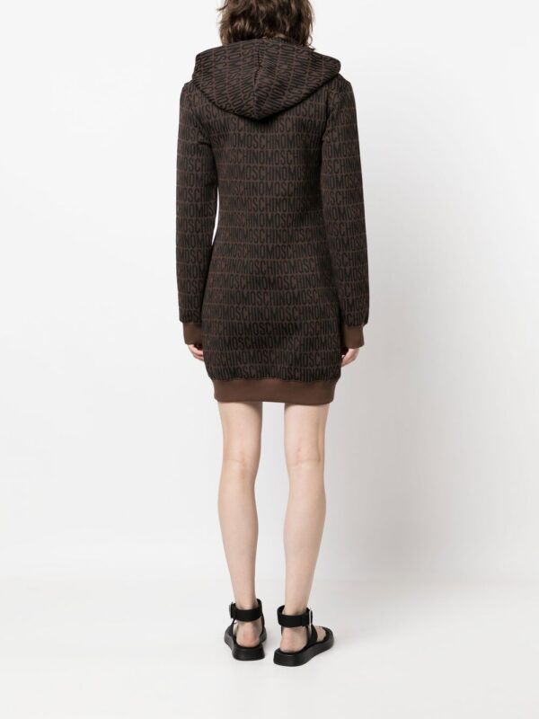 Moschino logo-print hoodie dress - Image 4