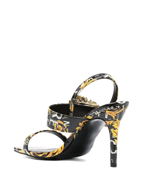 Versace Jeans Couture  baroque-print 90mm square-toe sandals - Image 3