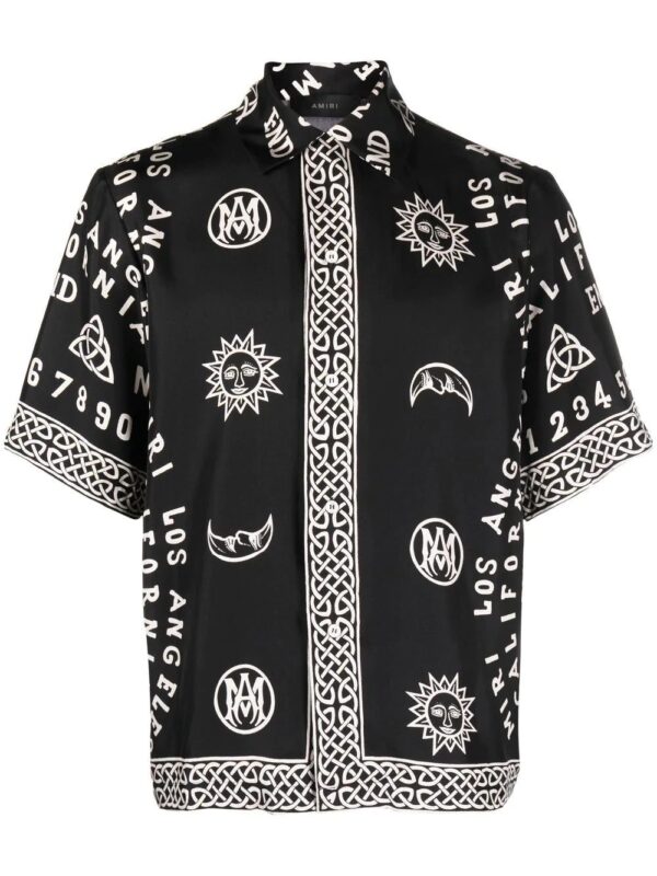 Amiri motif-print silk shirt
