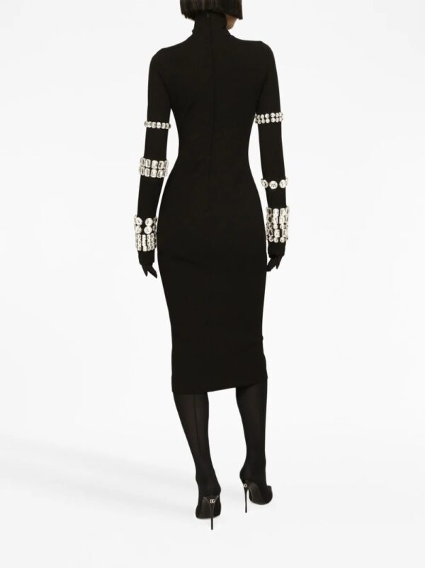 Dolce & Gabbana  x Kim Kardashian embellished stretch-knit midi dress - Image 3