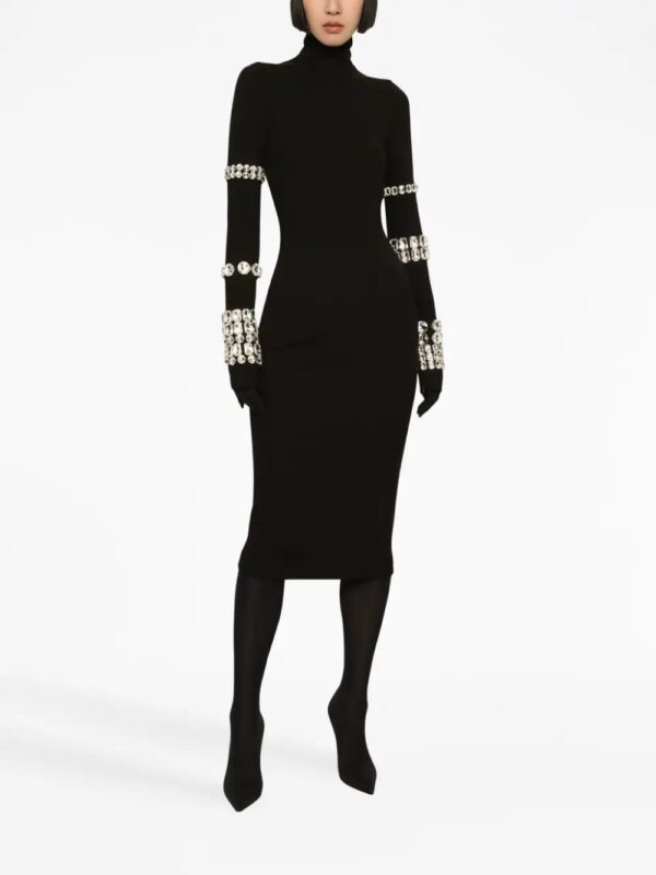 Dolce & Gabbana  x Kim Kardashian embellished stretch-knit midi dress - Image 2