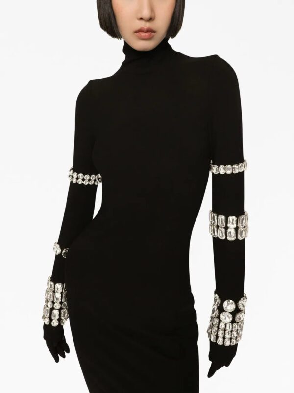 Dolce & Gabbana  x Kim Kardashian embellished stretch-knit midi dress - Image 4