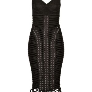Dolce & Gabbana KIM DOLCE&GABBANA eyelet-detail midi dress