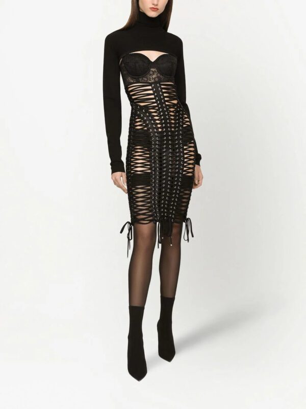 Dolce & Gabbana  KIM DOLCE&GABBANA lace-up detailing dress - Image 3