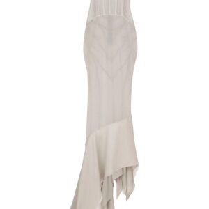 Dolce & Gabbana  KIM DOLCE&GABBANA asymmetric sheer floor-length dress