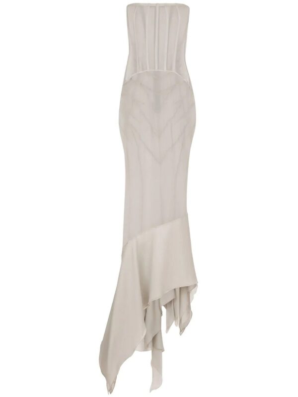 Dolce & Gabbana  KIM DOLCE&GABBANA asymmetric sheer floor-length dress