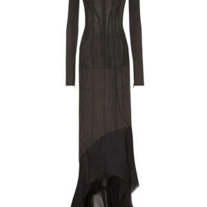 Dolce & Gabbana  KIM DOLCE&GABBANA asymmetric sheer floor-length dress