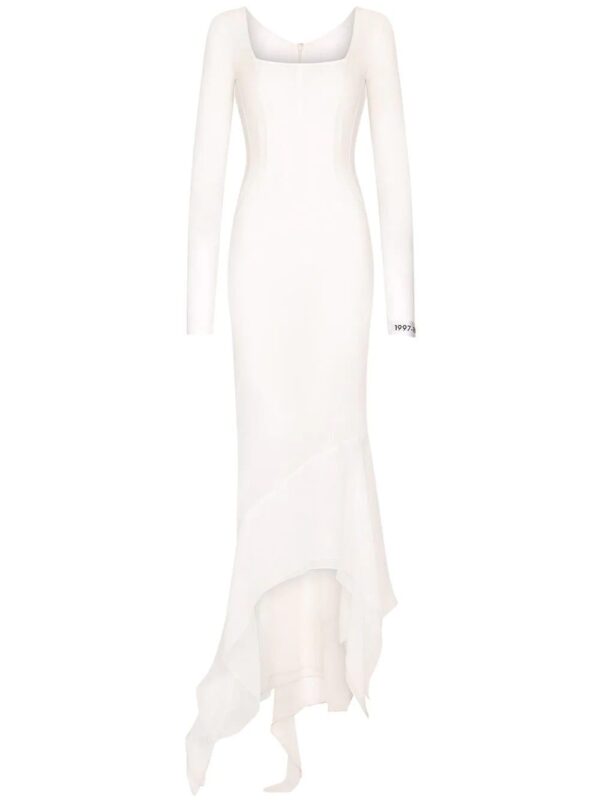 Dolce & Gabbana  KIM DOLCE&GABBANA asymmetric sheer floor-length dress