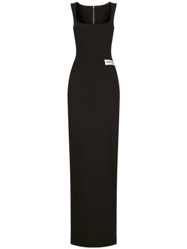Dolce & Gabbana  KIM DOLCE&GABBANA number-patch floor length dress