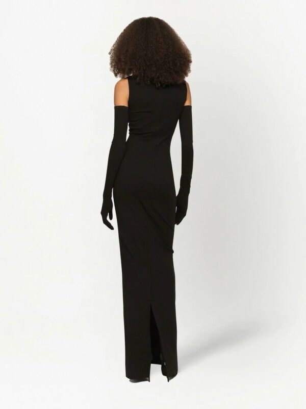 Dolce & Gabbana  KIM DOLCE&GABBANA number-patch floor length dress - Image 4