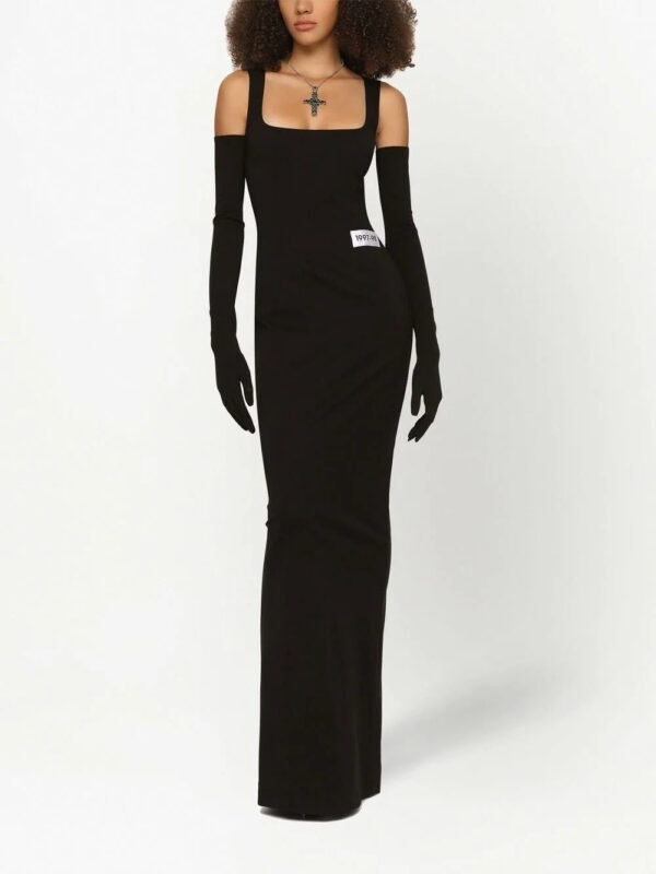 Dolce & Gabbana  KIM DOLCE&GABBANA number-patch floor length dress - Image 3