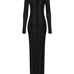 Dolce & Gabbana  KIM DOLCE&GABBANA high-neck sheer floor length dress