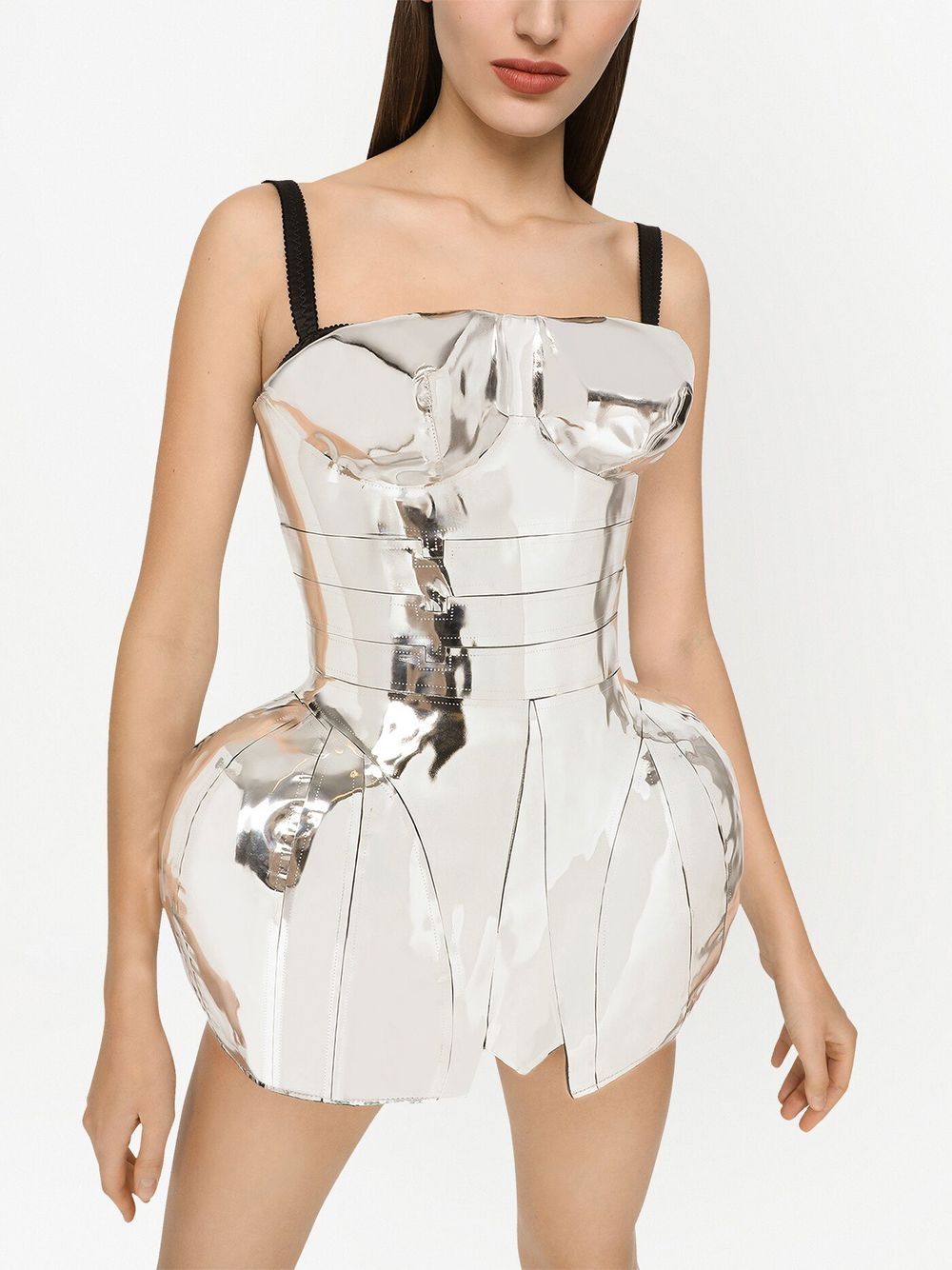 Dolce & Gabbana KIM DOLCE&GABBANA mirrored leather minidress - Image 5