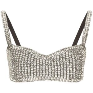 Dolce & Gabbana KIM DOLCE&GABBANA crystal-embellished bra top