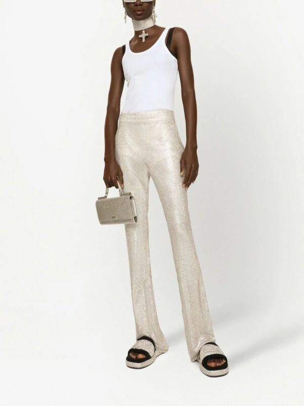 Dolce & Gabbana  KIM DOLCE&GABBANA crystal-embellished mesh trousers - Image 2