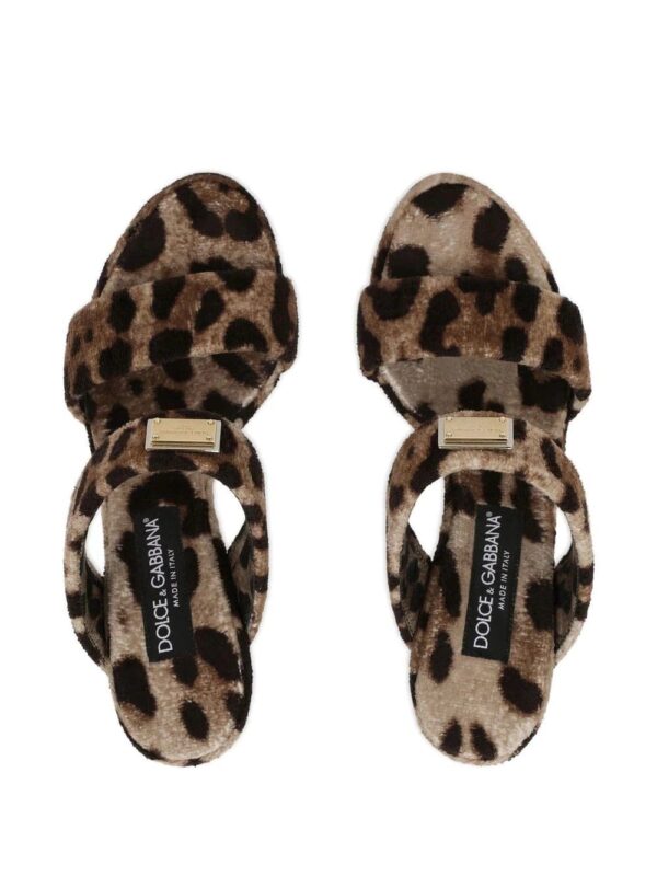 Dolce & Gabbana  KIM DOLCE&GABBANA leopard-print slip-on sandals - Image 4