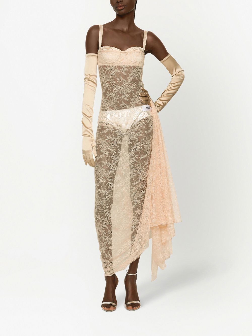Dolce & Gabbana KIM DOLCE&GABBANA floral-lace maxi dress - Image 3