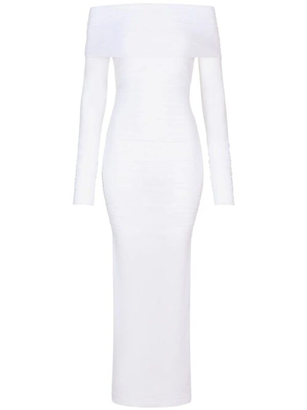 Dolce & Gabbana  KIM DOLCE&GABBANA gathered off-shoulder sheer dress