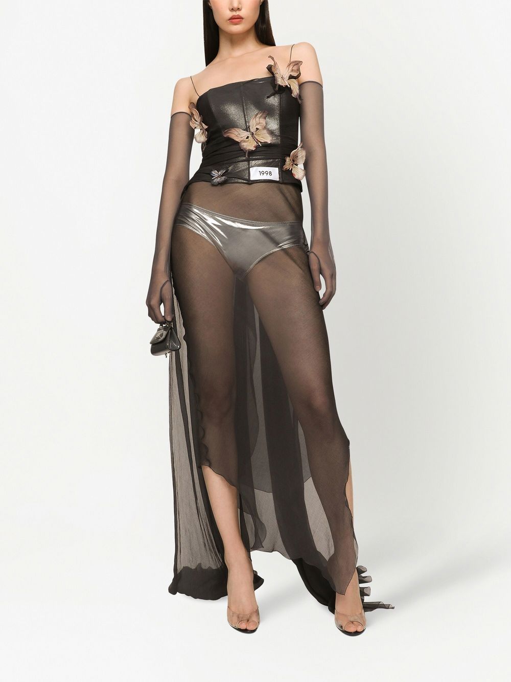 Dolce & Gabbana KIM DOLCE&GABBANA butterfly-print chiffon maxi dress - Image 2