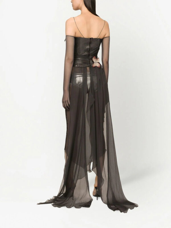 Dolce & Gabbana  KIM DOLCE&GABBANA butterfly-print chiffon maxi dress - Image 4