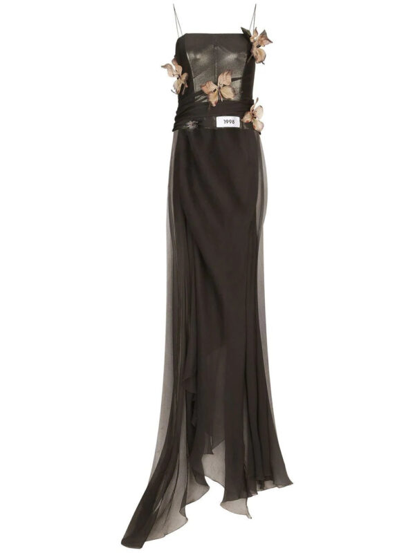 Dolce & Gabbana  KIM DOLCE&GABBANA butterfly-print chiffon maxi dress