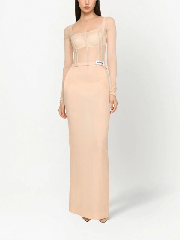 Dolce & Gabbana  KIM DOLCE&GABBANA long-sleeve sheer corset top - Image 3