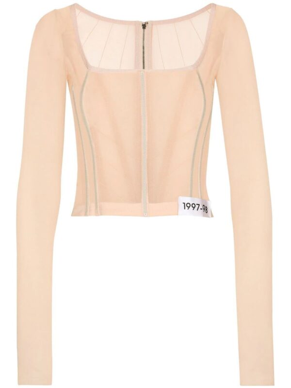 Dolce & Gabbana  KIM DOLCE&GABBANA long-sleeve sheer corset top