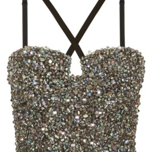 Dolce & Gabbana KIM DOLCE&GABBANA crystal-embellished bustier top