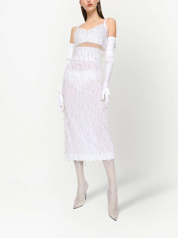Dolce & Gabbana  KIM DOLCE&GABBANA beaded fringe bustier top - Image 2
