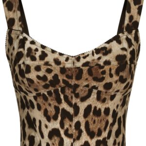 Dolce & Gabbana  KIM DOLCE&GABBANA leopard-print cropped bodice top