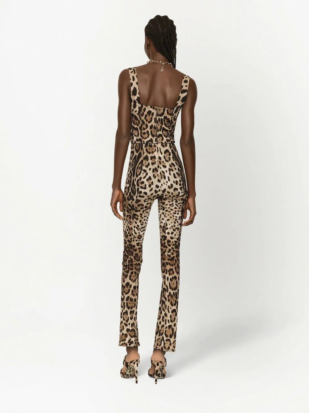 Dolce & Gabbana KIM DOLCE&GABBANA leopard-print cropped bodice top - Image 4