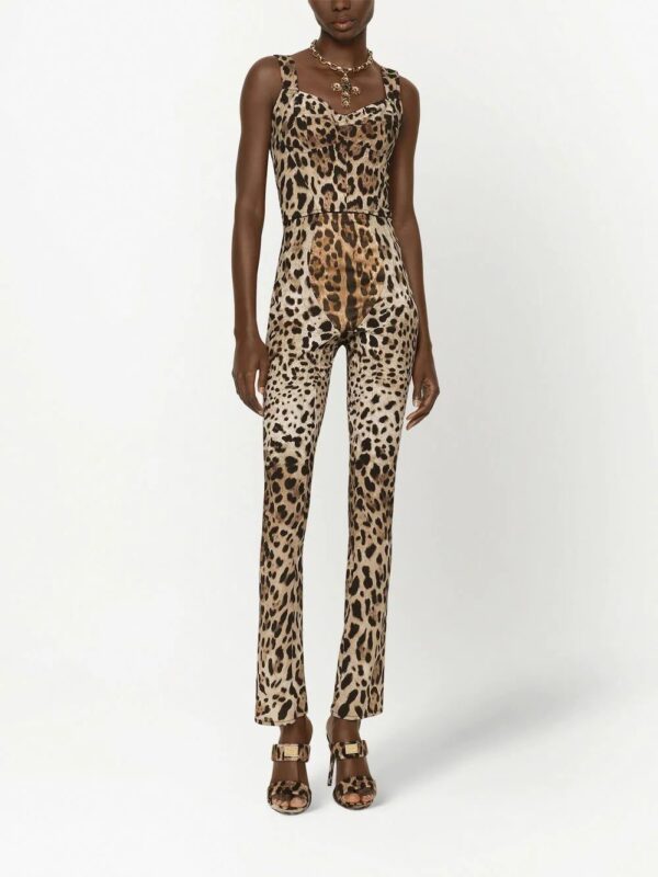 Dolce & Gabbana  KIM DOLCE&GABBANA leopard-print cropped bodice top - Image 3